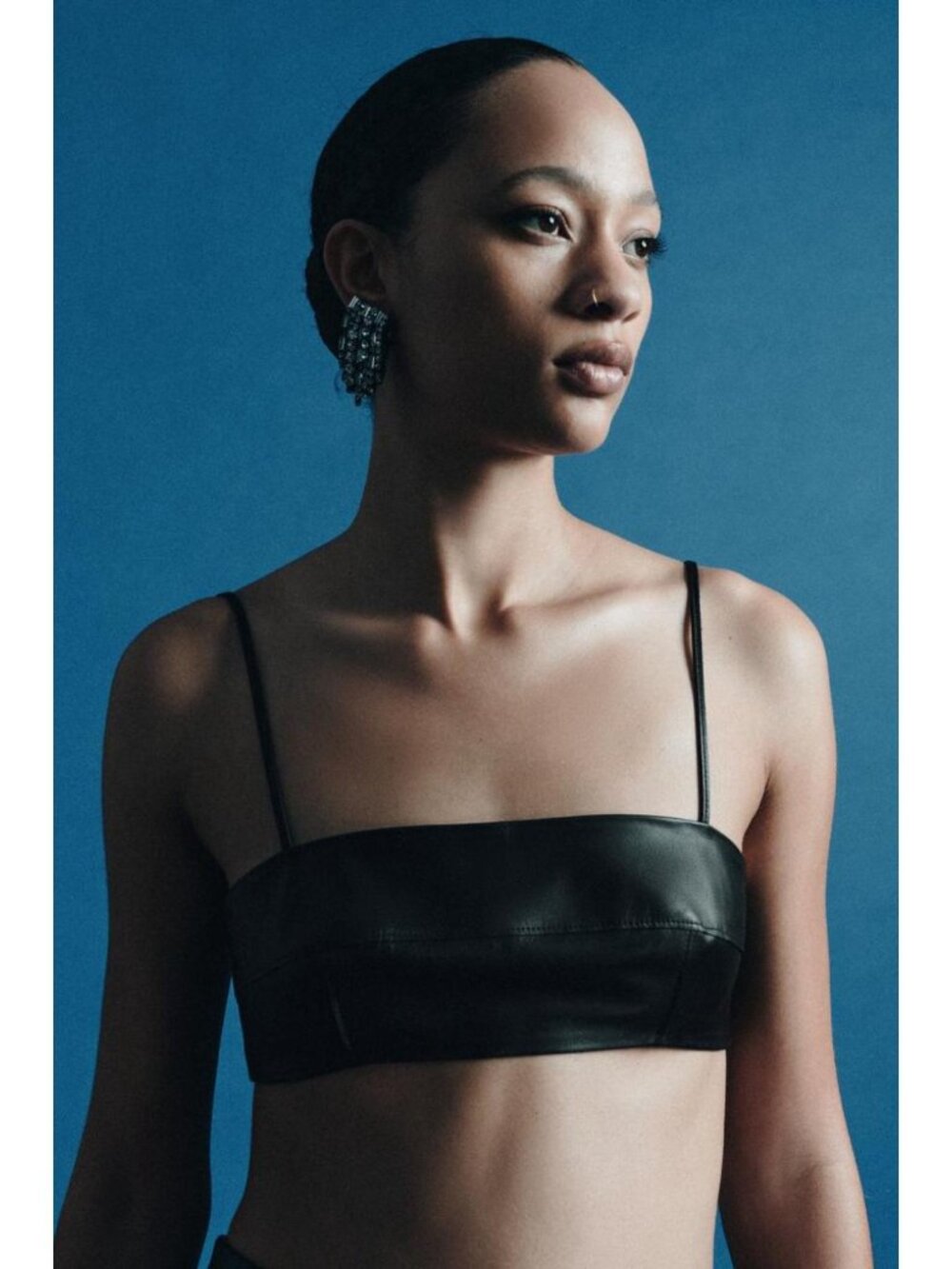 ZARA 100% LEATHER BANDEAU TOP ZW COLLECTION LIMITED EDITION - Picture 2 of 6